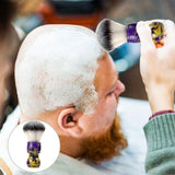 Maxbell Barber Men's Shaving Brush Soft Hair with Handle for Facial Beard Cleaning Purple