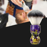 Maxbell Barber Men's Shaving Brush Soft Hair with Handle for Facial Beard Cleaning Purple