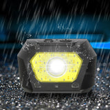 Maxbell Hi-Beam COB+LED Headlamp Work Light Motion Sensor Rechargeable Torch Camping