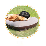 Maxbell Portable Inflatable Air Mattress Bed Outdoor Camping Backpacking Home Car Gray 62x132x60x42cm