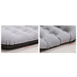 Maxbell Portable Inflatable Air Mattress Bed Outdoor Camping Backpacking Home Car Gray 62x132x60x42cm