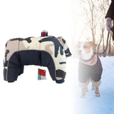 Maxbell Winter Pet Dog Clothes Warm Jacket Thicker Cotton Coat Waterproof Clothing Navy Blue L