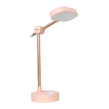 Maxbell Bright LED Desk Lamp USB Charging Bedside Table Light for Office Bedroom Pink