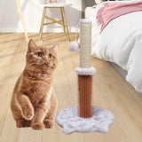 Maxbell Scratching Post with Dangling Ball Kitten Interactive Climbing Light gray