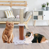 Maxbell Scratching Post with Dangling Ball Kitten Interactive Climbing Light gray