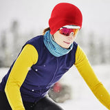 Maxbell Skull Caps Helmet Liner Cycling Hat Warm Polar Fleece Women Skiing Red