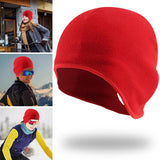 Maxbell Skull Caps Helmet Liner Cycling Hat Warm Polar Fleece Women Skiing Red