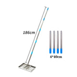 Maxbell Lawn Leveling Rake Stainless Steel Tool for Football Course Courtyard Yard 186cm