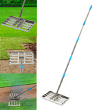 Maxbell Lawn Leveling Rake Stainless Steel Tool for Football Course Courtyard Yard 186cm