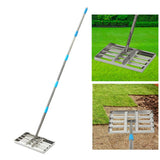 Maxbell Lawn Leveling Rake Stainless Steel Tool for Football Course Courtyard Yard 186cm