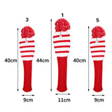 Maxbell 3x Golf Wood Head Covers Set Soft Pompom Protect Sleeve Golfer Gift