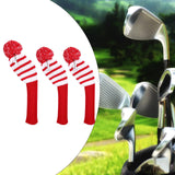 Maxbell 3x Golf Wood Head Covers Set Soft Pompom Protect Sleeve Golfer Gift