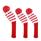 Maxbell 3x Golf Wood Head Covers Set Soft Pompom Protect Sleeve Golfer Gift