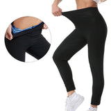 Maxbell Women Sauna Pants Sweat Jogger Legging Sweatpants Weight Loss Slimming Body 4XL 5XL