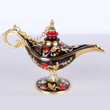 Maxbell Wishing Light Ornament Decorative Arts Aladdin Genie Lamp for Party Black