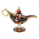 Maxbell Wishing Light Ornament Decorative Arts Aladdin Genie Lamp for Party Black