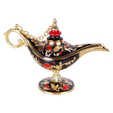 Maxbell Wishing Light Ornament Decorative Arts Aladdin Genie Lamp for Party Black