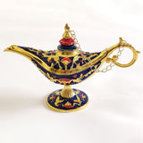 Maxbell Wishing Light Ornament Decorative Arts Aladdin Genie Lamp for Party Golden