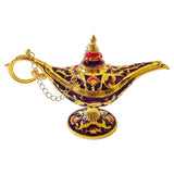 Maxbell Wishing Light Ornament Decorative Arts Aladdin Genie Lamp for Party Purple