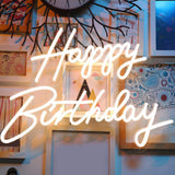 Maxbell Happy Birthday Neon Sign Birthday Party USB Powered Light up Aesthetic