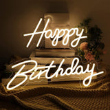 Maxbell Happy Birthday Neon Sign Birthday Party USB Powered Light up Aesthetic