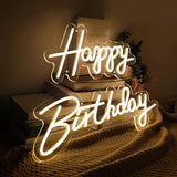 Maxbell Happy Birthday Neon Sign Birthday Party USB Powered Light up Aesthetic