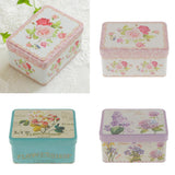 Maxbell Flower Square Tin Storage Box Sugar Coffee Tea Candy Sealed Can Container #3