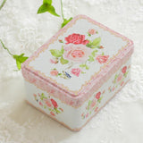 Maxbell Flower Square Tin Storage Box Sugar Coffee Tea Candy Sealed Can Container #3