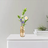 Maxbell Flower Glass Vase Terrarium Container for Party Decoration amber 13.5x30cm