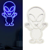 Maxbell Alien Sign Neon Light USB /Battery Powered for Festive Christmas Decoration Blue