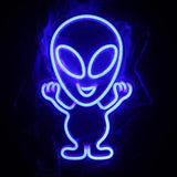 Maxbell Alien Sign Neon Light USB /Battery Powered for Festive Christmas Decoration Blue