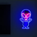 Maxbell Alien Sign Neon Light USB /Battery Powered for Festive Christmas Decoration Blue and Pink