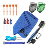 Maxbell Golf Club Cleaning Kit with Golf Marker Pen Brush TowelGroove Cleaner Blue