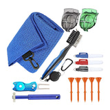 Maxbell Golf Club Cleaning Kit with Golf Marker Pen Brush TowelGroove Cleaner Blue