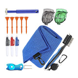 Maxbell Golf Club Cleaning Kit with Golf Marker Pen Brush TowelGroove Cleaner Blue