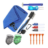 Maxbell Golf Club Cleaning Kit with Golf Marker Pen Brush TowelGroove Cleaner Blue