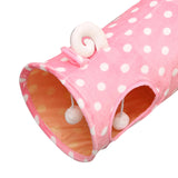 Maxbell Kitten Tunnel Puppy Rabbit Peepholes Play Fun Toy Tube Collapsible pink