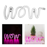 Maxbell LED Neon Sign Lights Bedside Night Light Lamp Wall Decor Pink Line