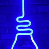 Maxbell LED Neon Sign Lights Bedside Night Light Lamp Wall Decor Blue Bulb