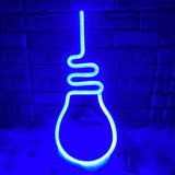 Maxbell LED Neon Sign Lights Bedside Night Light Lamp Wall Decor Blue Bulb