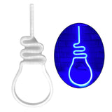 Maxbell LED Neon Sign Lights Bedside Night Light Lamp Wall Decor Blue Bulb