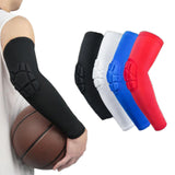 Maxbell Elbow Support Compression Honeycomb Pad Brace Joint Arm Sleeve Sport White M