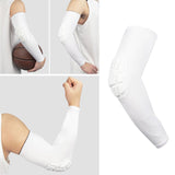 Maxbell Elbow Support Compression Honeycomb Pad Brace Joint Arm Sleeve Sport White M