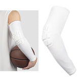 Maxbell Elbow Support Compression Honeycomb Pad Brace Joint Arm Sleeve Sport White M