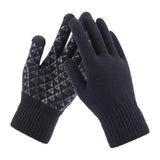 Maxbell Winter Cycling Gloves Thermal Screen Gloves Anti-Slip Grip Knit black
