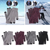 Maxbell Winter Cycling Gloves Thermal Screen Gloves Anti-Slip Grip Knit black