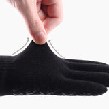Maxbell Winter Cycling Gloves Thermal Screen Gloves Anti-Slip Grip Knit black