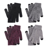 Maxbell Winter Cycling Gloves Thermal Screen Gloves Anti-Slip Grip Knit black