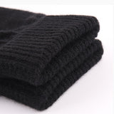 Maxbell Winter Cycling Gloves Thermal Screen Gloves Anti-Slip Grip Knit black
