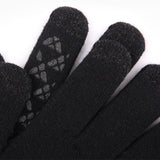 Maxbell Winter Cycling Gloves Thermal Screen Gloves Anti-Slip Grip Knit black